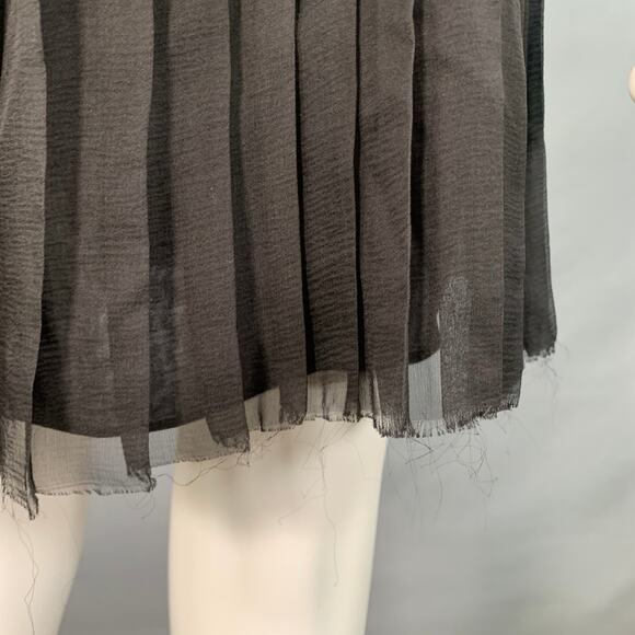 Cruise Size S Black Silk Pleated Sleeveless Knee Length Cocktail Dress - Picture 6 of 11